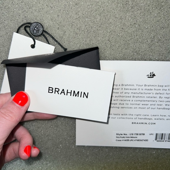 Brahmin Stacy royalty ombré Melbourne bag - Picture 11 of 13